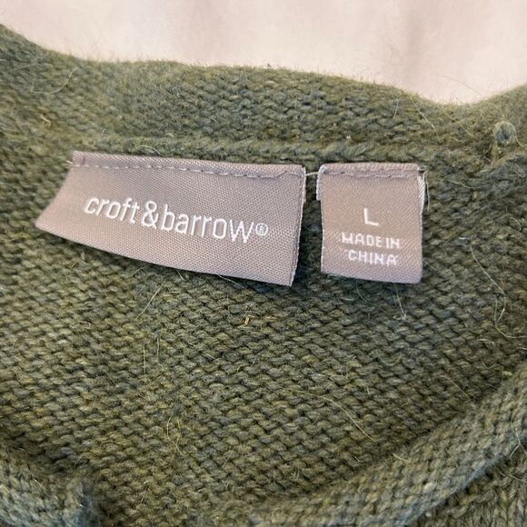 Croft & Barrow Women's Winter Snowman Fleece Zip up Sweater Size Large - Picture 5 of 13